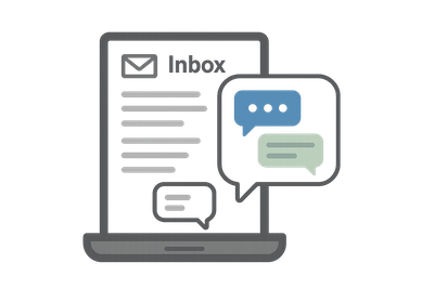 icon representing chatting with your email