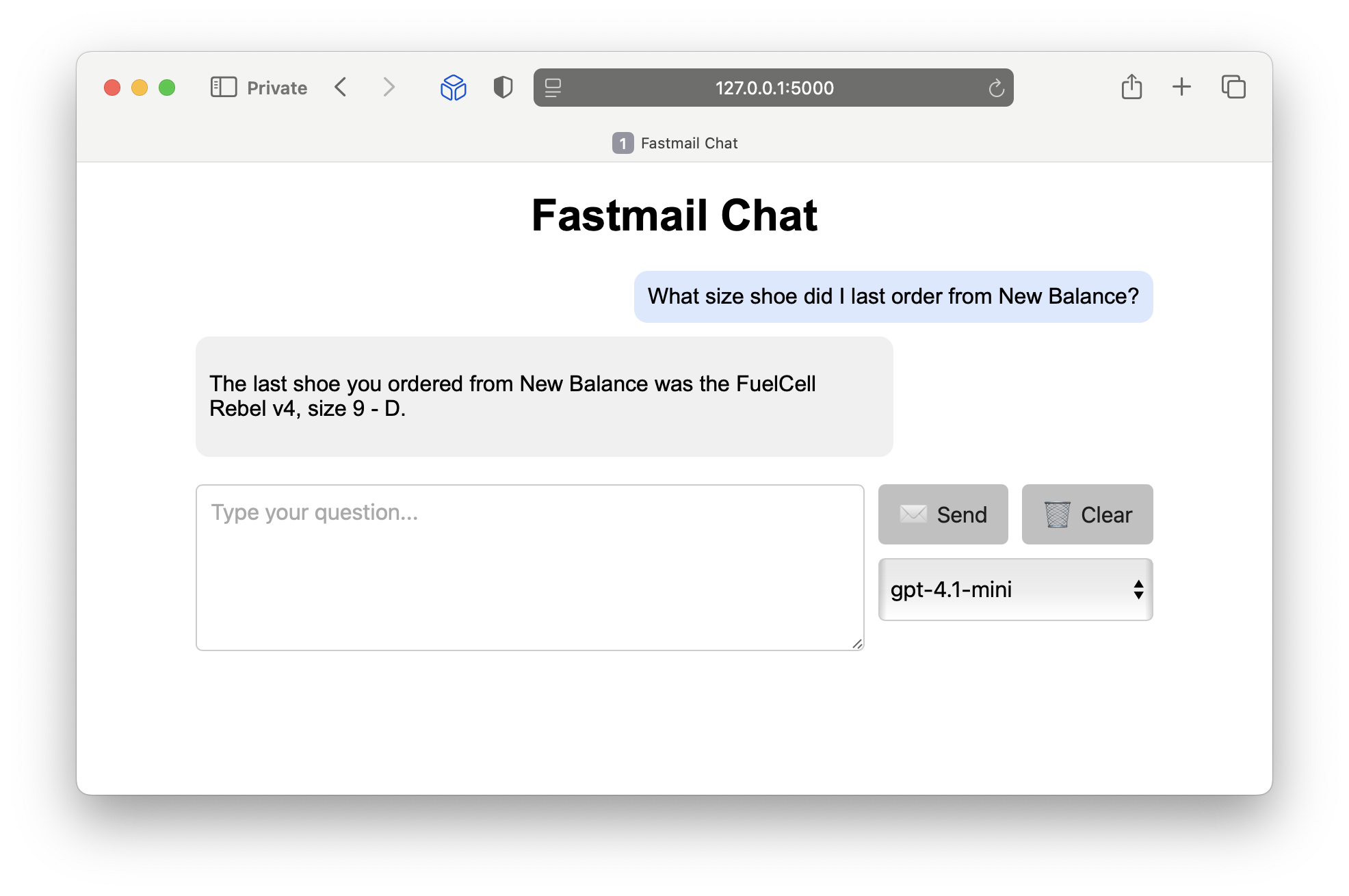 Fastmail Chat Screenshot